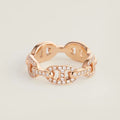 18K Chaine D'Ancre Enchainee Diamond Hermes Ring
