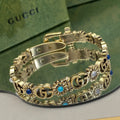 18K Double Gucci Flowers Bracelet