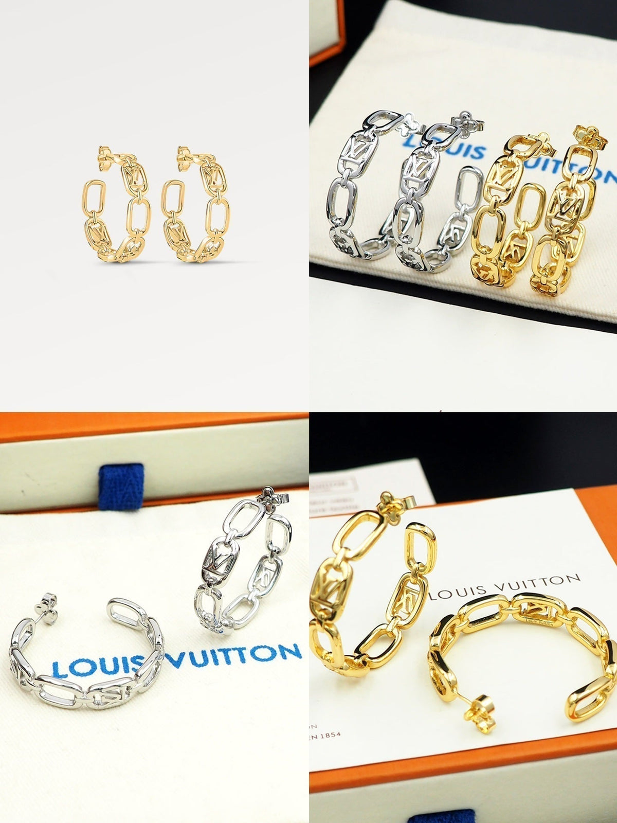 18K Louis Vuitton My Chain Earrings