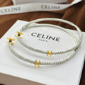 18K Celine Gourmette Crystals Earring
