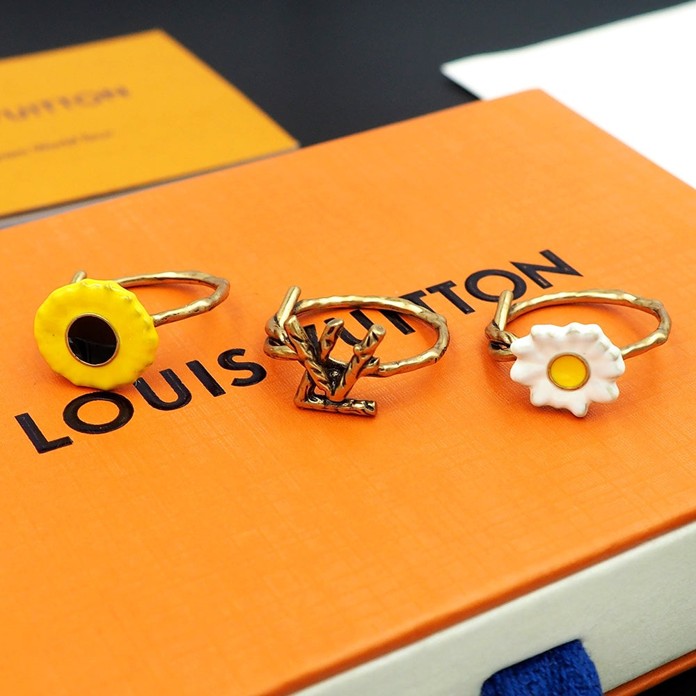 18K Louis Vuitton Gardening Set of Three Rings